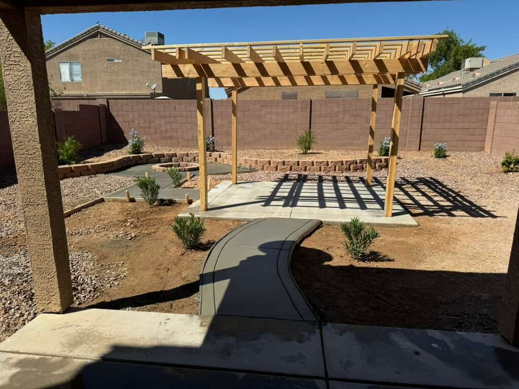 Pergola y pavers
